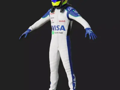 F1 VCARB Racing Suit 2025 3D model