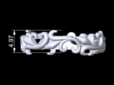 Royal Wedding Ring SET 3D print model