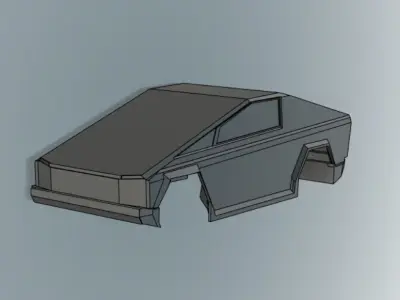 Tesla Cybertruck Basic Model Fusion 360 f3d Free 3D print model
