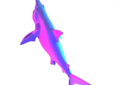 Flame Neon Blaze Shark toy 3D print model