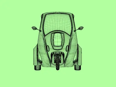 EV-Tricycle - KEKE Low-poly 3D model