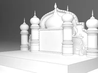 Indian Wedding Stage 3D model