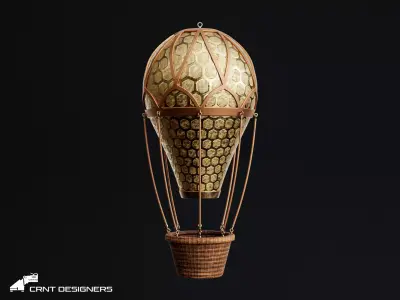 Christmas Hot Air Balloon Ornament 3D model