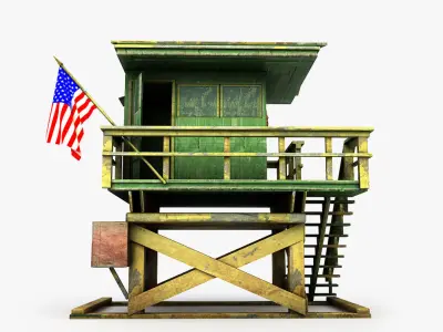 Lifeguard Station 3D model