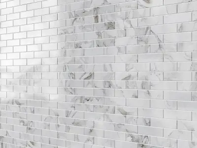 Carrara 1  2x2 Marble Tile 3D model