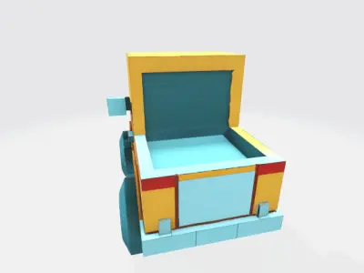 Lowpoly truck Low-poly 3D model