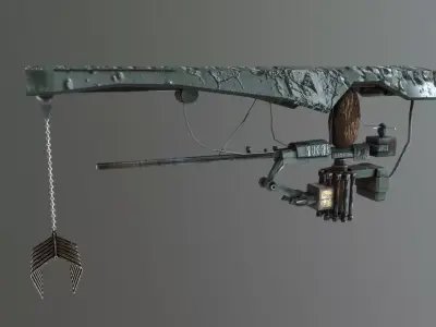 Iron Crane Low-poly 3D model