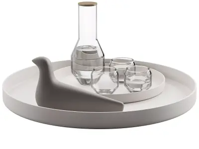 061 Kitchen decor set DISHES atipico angolo carafe set 01 3D model