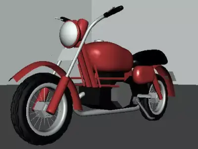 Low Poly Bike Model motorcycle 3D model