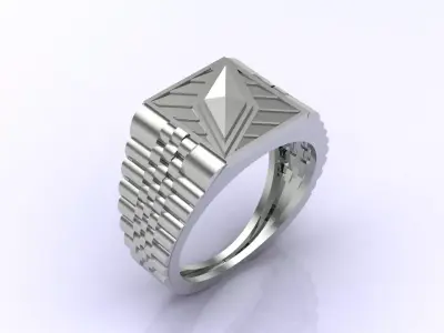 Print Ready STL 3DM  Gents Rings Diamond Men Ring  3D print model 25
