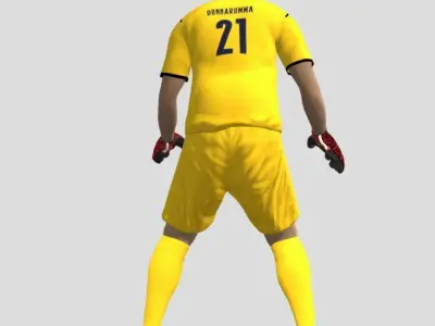3D Rigged Donnarumma Euro 2020 Low-poly 3D model