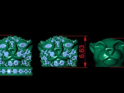panther face  and head  ultra light 3D print model