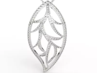 Nature Inspired Leaf Pendant 3D print model