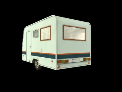 trailer Low-poly 3D model