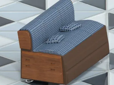 CUSHION sofa with cushions 3D model