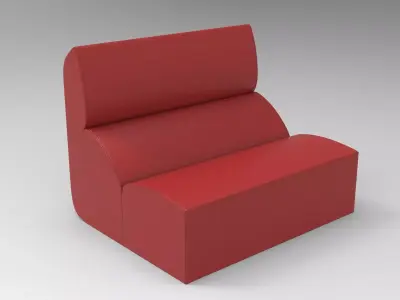 Sun Sofa Low-poly 3D model