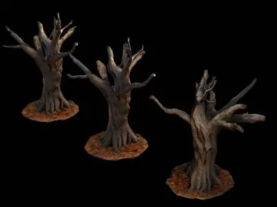 Dry Dead Tree Free low-poly 3D model