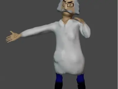 crazy scientist  Free 3D model