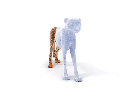 Majestic Cheetah model pack Low-poly 3D model