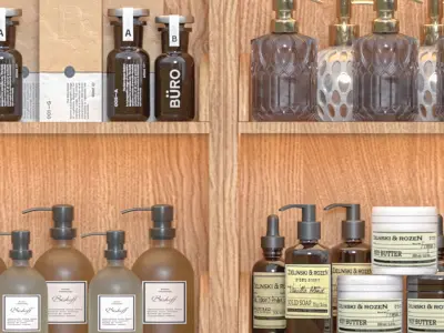 Cosmetic rack for bathroom or beauty salon 3D model