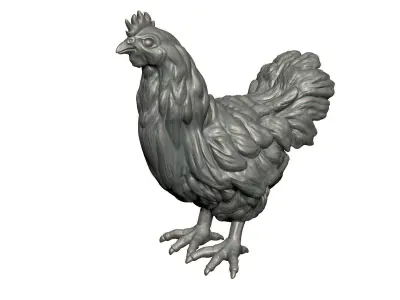hen sculpture  3D print model