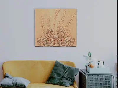 The couple beautiful swans and heart design 3D print model