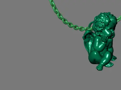 Baby Angel necklace 3D print model