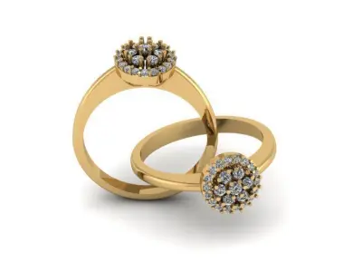 Diamond Ring 3D print model 38