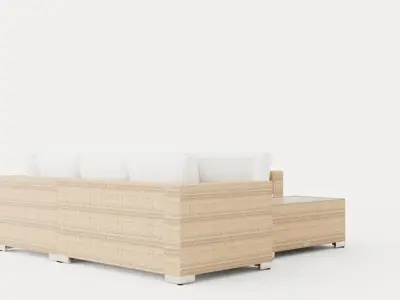 Bahamas Lounge Group 6 Seater Table Low-poly 3D model