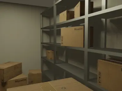 house interior Scene Low-poly 3D model