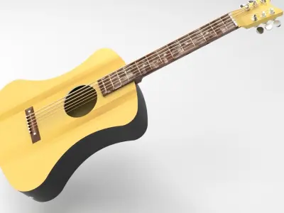 Guitar acoustic Free 3D model get