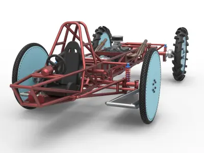 Swamp buggy Base Scale 1 to 25 3D print model