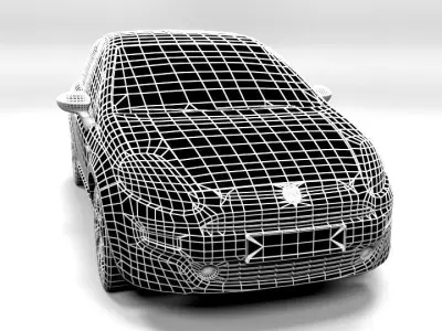 FIAT PUNTO EVO 5DOOR LOWPOLY Low-poly 3D model