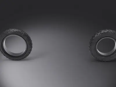 Motorcycle tire num2 3D model