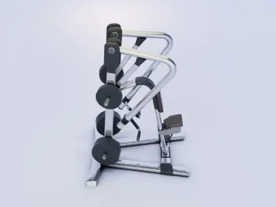 Seated Row Machine Low-poly 3D model purchase