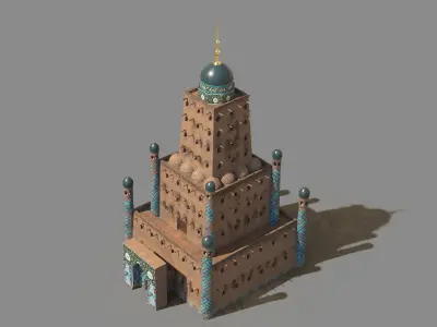 Central Asia House Low-poly 3D model