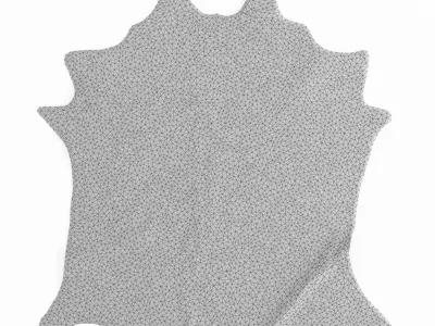 Leather Cowhide Rug 3D model