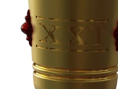 Wine glass retro 3D model