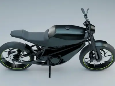 Standard Motorcycle Low-poly 3D model