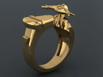 motorcycles rings 3D print model