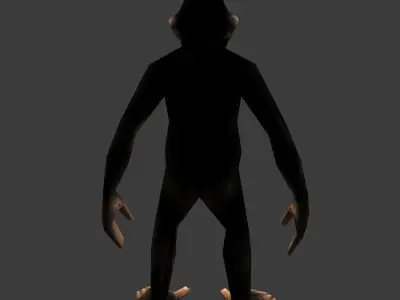 Chimpance chimpanzee Low-poly 3D model