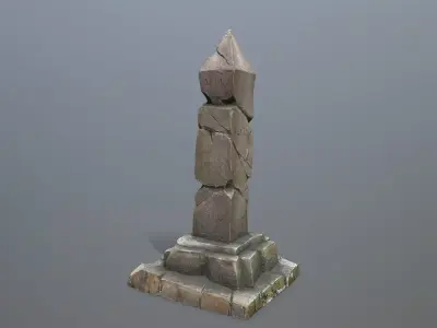 pillar Low-poly 3D model purchase