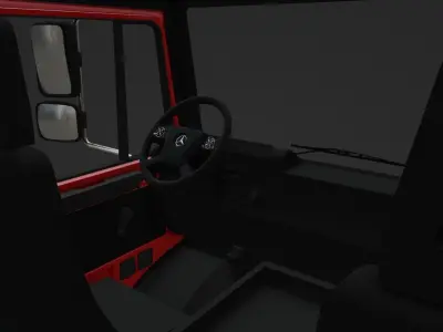 Mercedes Unimog Low-poly 3D model