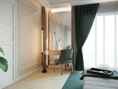 Simple Bedroom  Interior 3 3D model