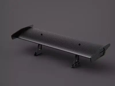 Spoiler mechanical industrial modern carbon fiber 3D model