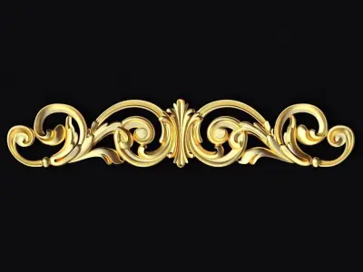 Central decor ornament for furniture 3D model 750