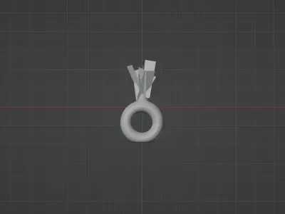 Donut Flower vase for interiors-low polycount Low-poly 3D model