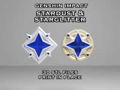 Genshin Impact Masterless Starglitter and Masterless Stardust Free 3D print model