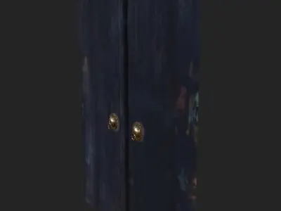 Classic Deco Door Low-poly 3D model