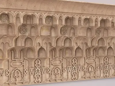 Classic Islamic Muqarnas Cornice 005 3D model